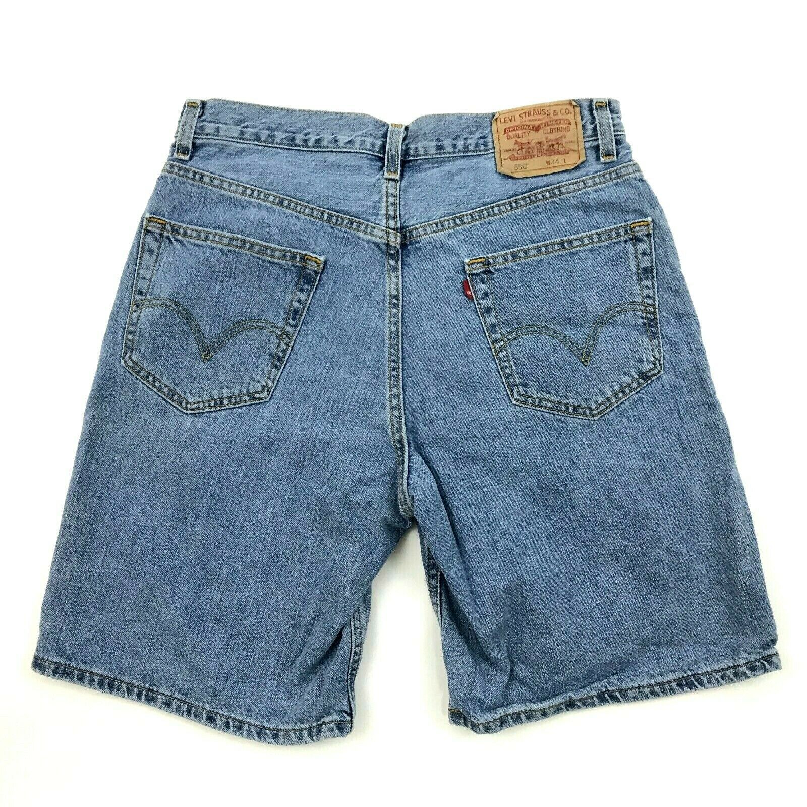 Levi's 550 Short en Jeans Taille 34 Décontracté Court Fermeture Éclair ...