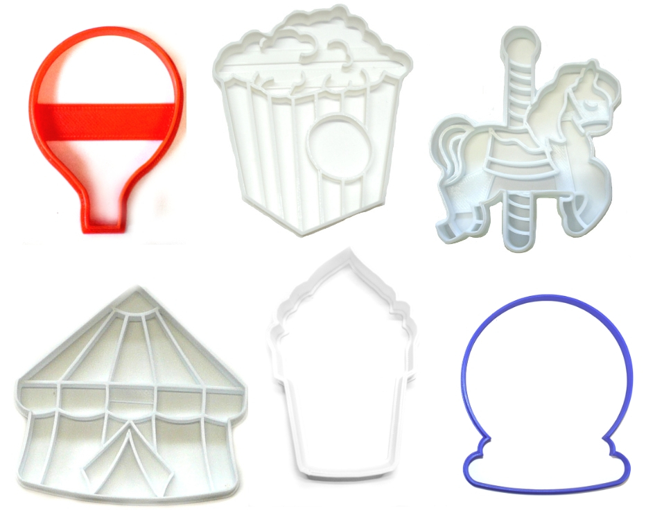 State County Fair Midway Carnival Rides Food Set Of 6 Cookie Cutters USA PR1350