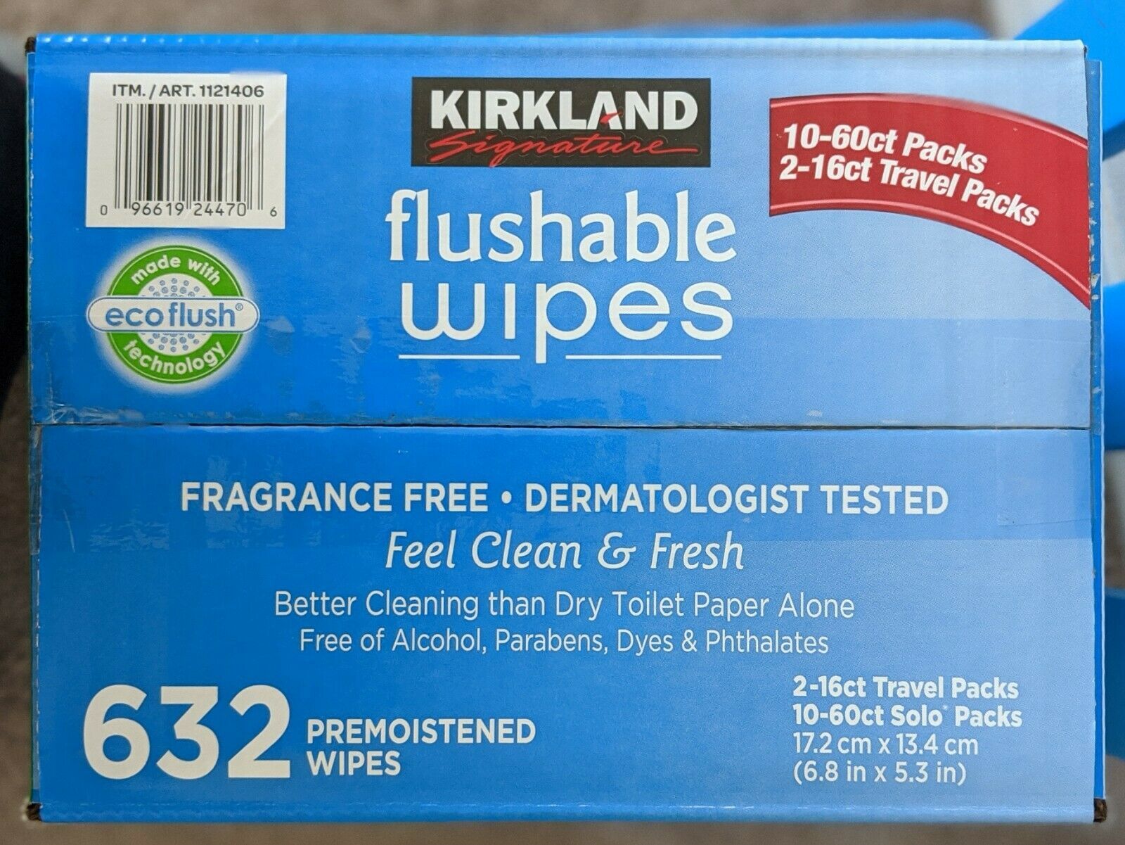 632 Kirkland Signature Moist Flushable Wipes Fragrance Free
