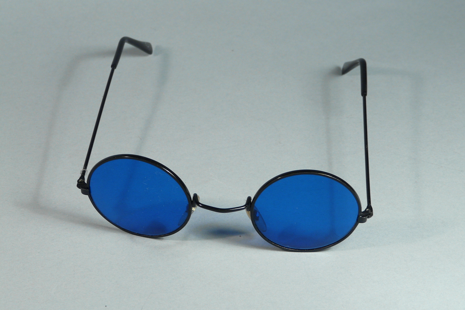 Vintage John Lennon Eternal Style Round Blue Sunglasses Silver Frame ...