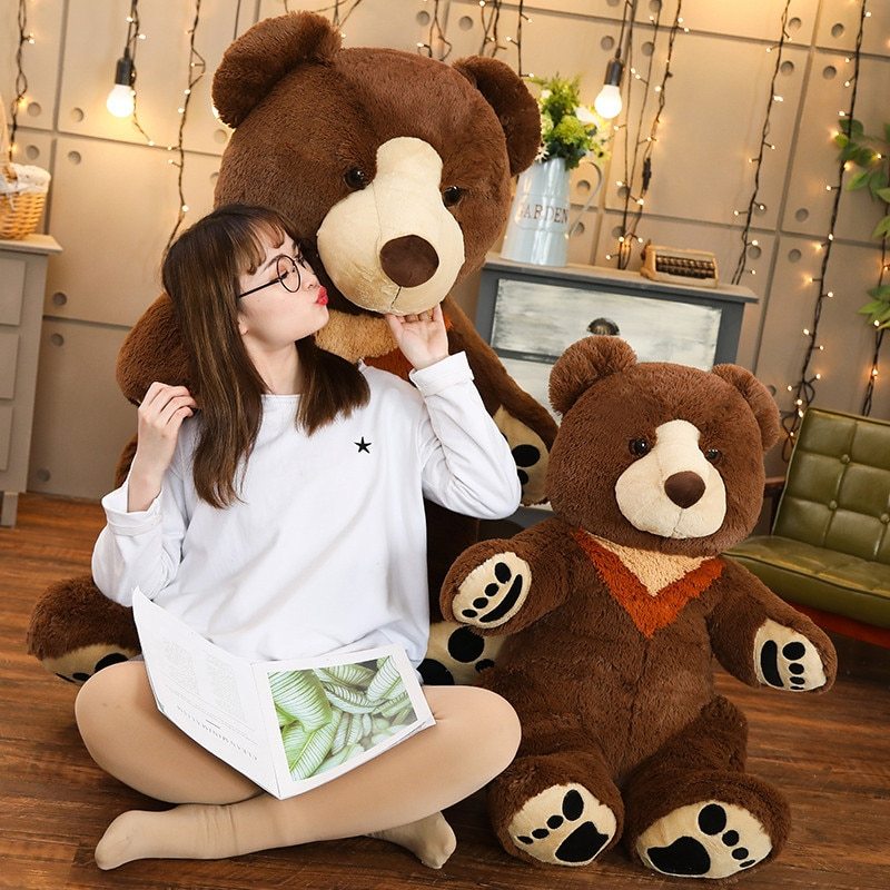 High Quality 75 120CM Teddy Bear Stuffed Animals Bear Boss Plush Toys Teddy Bear Stuffed Animals