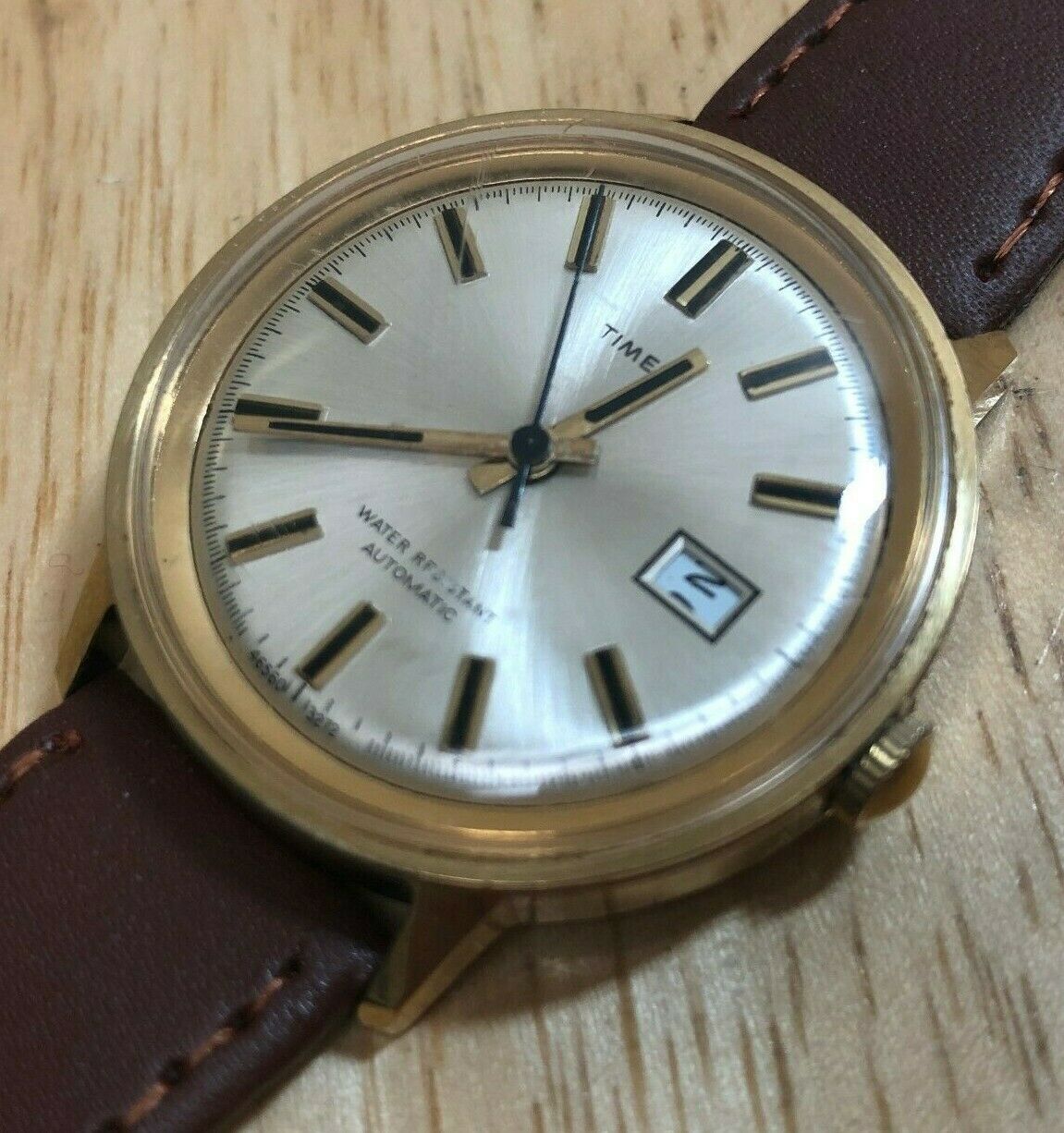 Vintage Timex Viscount Men Gold Tone Self-Winding Automatic Watch Hours ...
