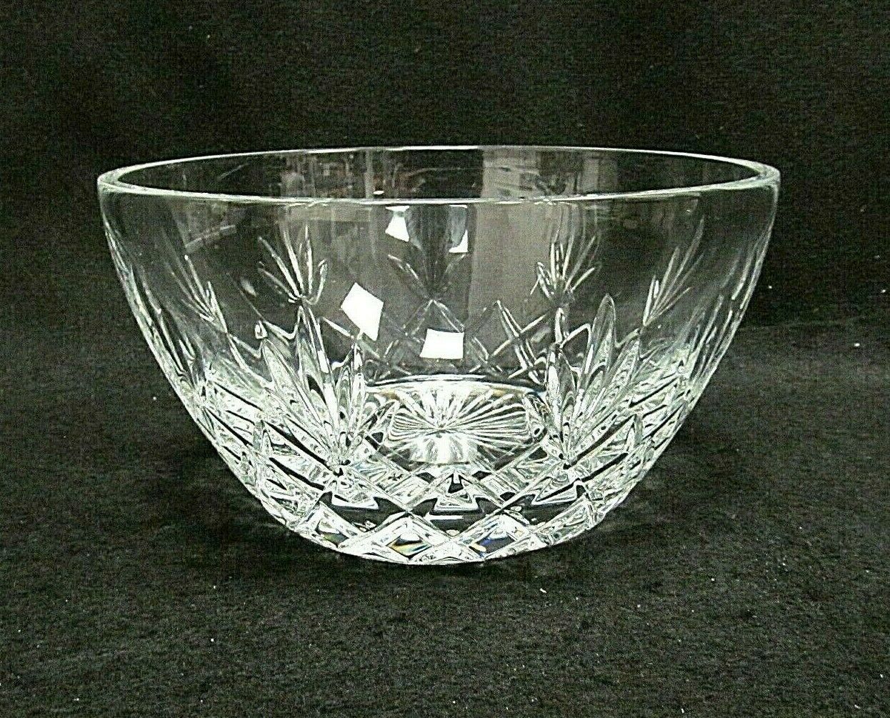 Vintage LENOX 8 3/4" Lead Crystal Bowl Charleston Pattern Heavy Cut