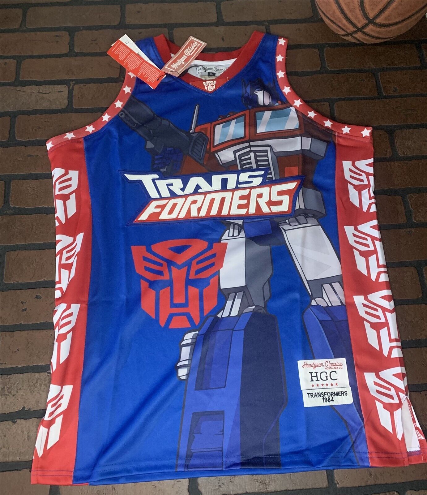 Transformers / Optimus Prime Headgear Classics Baloncesto Jersey ...