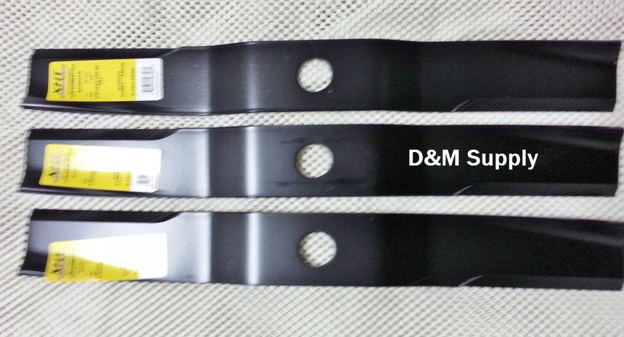 Set 3 Kubota 60" heavy duty XHT pro mower blades K565134340 330552