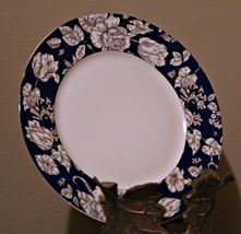 Presenting 2 Vintage(''08-'17)Country Toile Navy Dinner Plates by 222 Fifth, PTS - $26.00