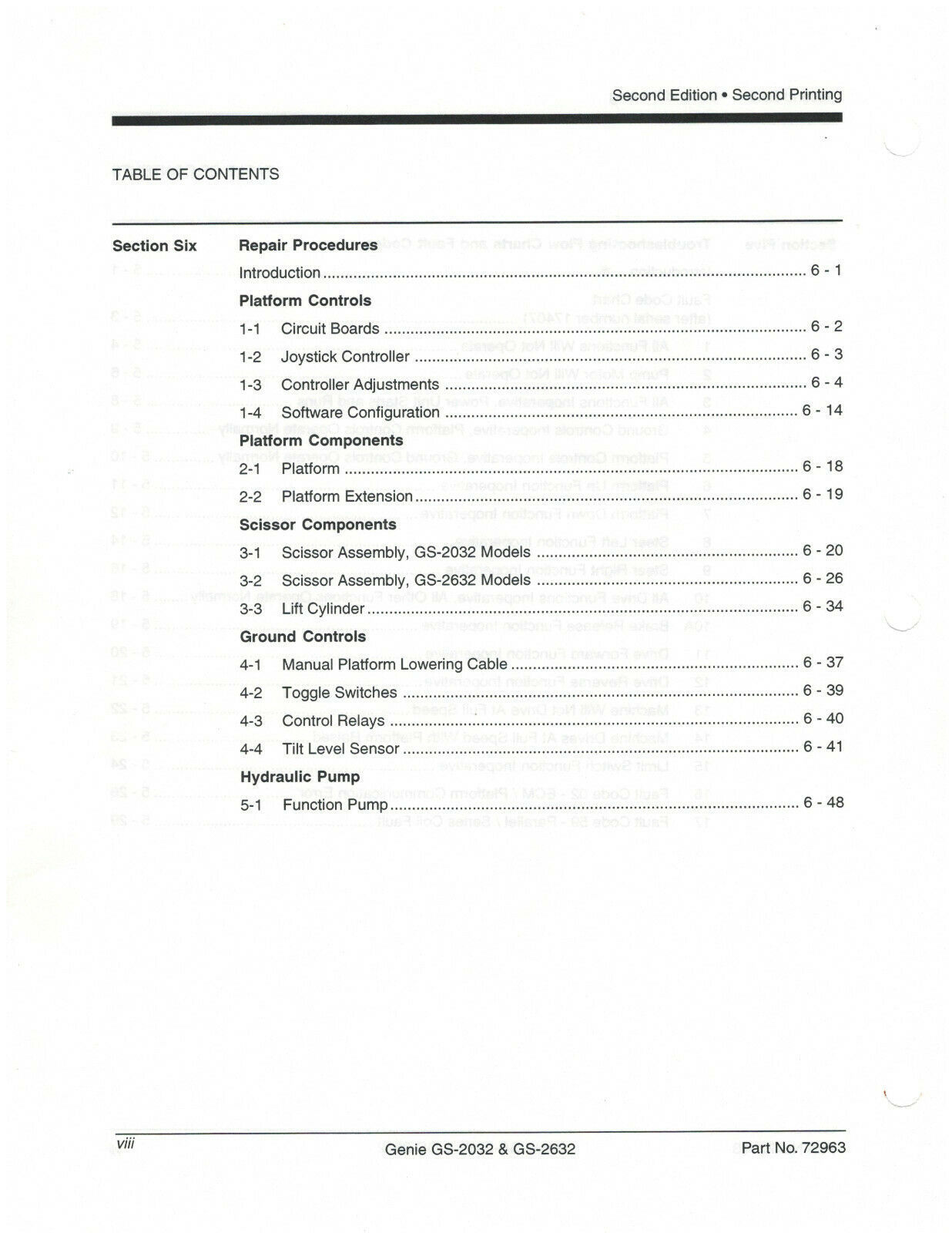 Genie Model GS-2032 & GS-2632 Service Manual (72963) {D1577