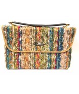 Jerry Terrence 1960&#39;s Candy Stripe Carpet Purse Vintage  - $34.99