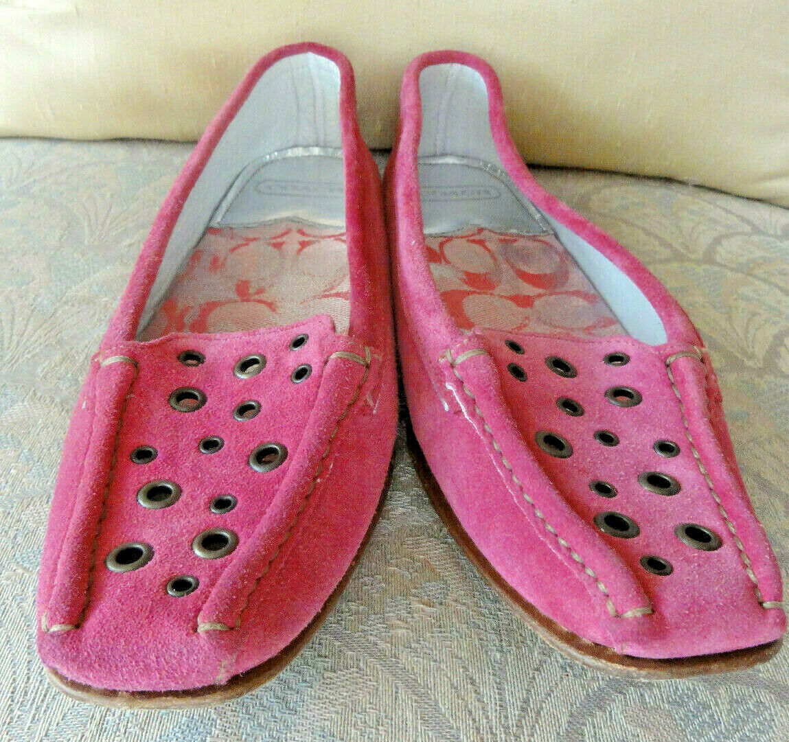 coach pink slippers