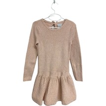 Tahari Filles Robe Pull Rose or Métallique Manches Longues Taille 6X - $16.76