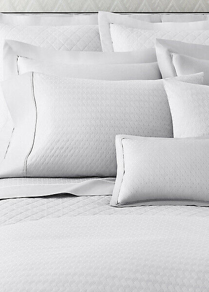 Primary image for Ralph Lauren Home King Bedford Jacquard Duvet Cover Classic White Retail $500