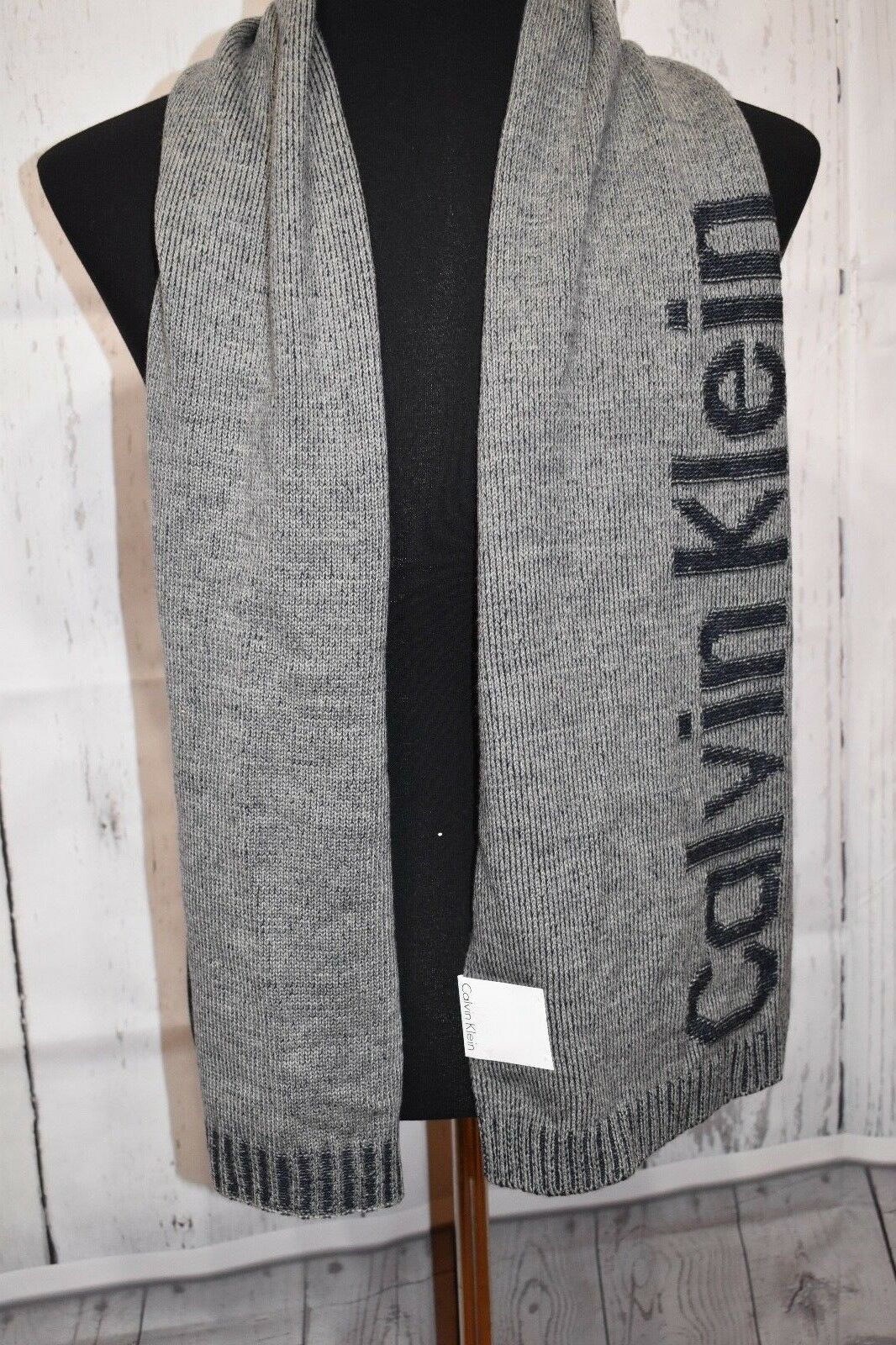 Calvin Klein Men's Plaited Logo Scarf One Size Scarves