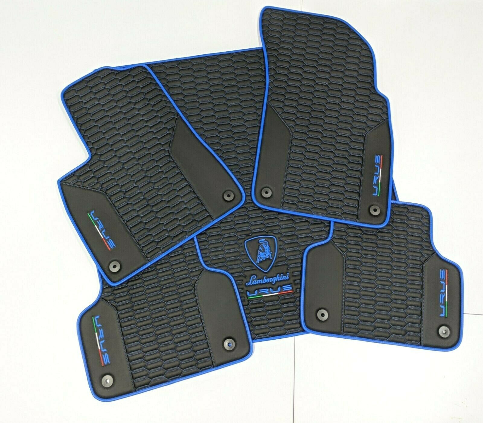 Urus Bespoke Floor Mats in black/blue eleos Floor Mats
