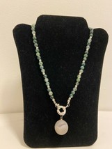 Handmade moonstone pendant & aventurine beaded necklace - $45.00