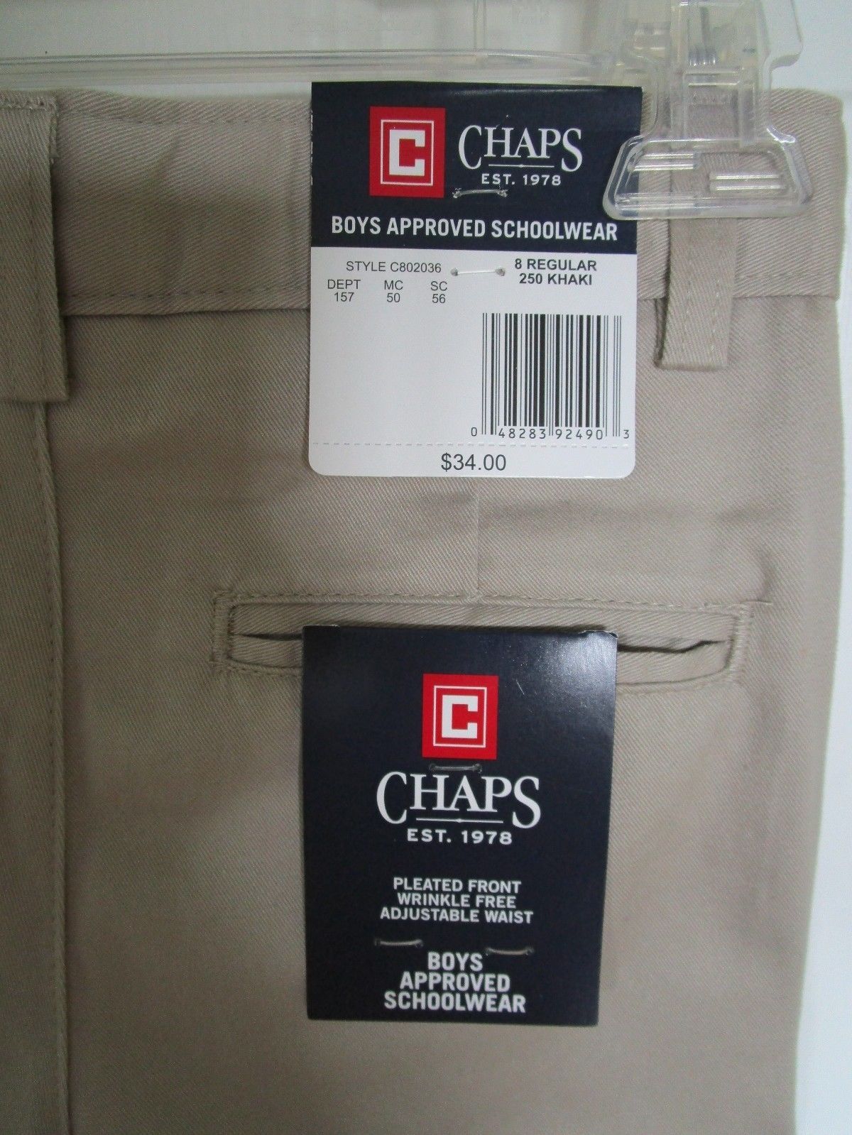 NWT Dockers Boys Navy Blue Pleated School Wear Wrinkle Resistant Shorts