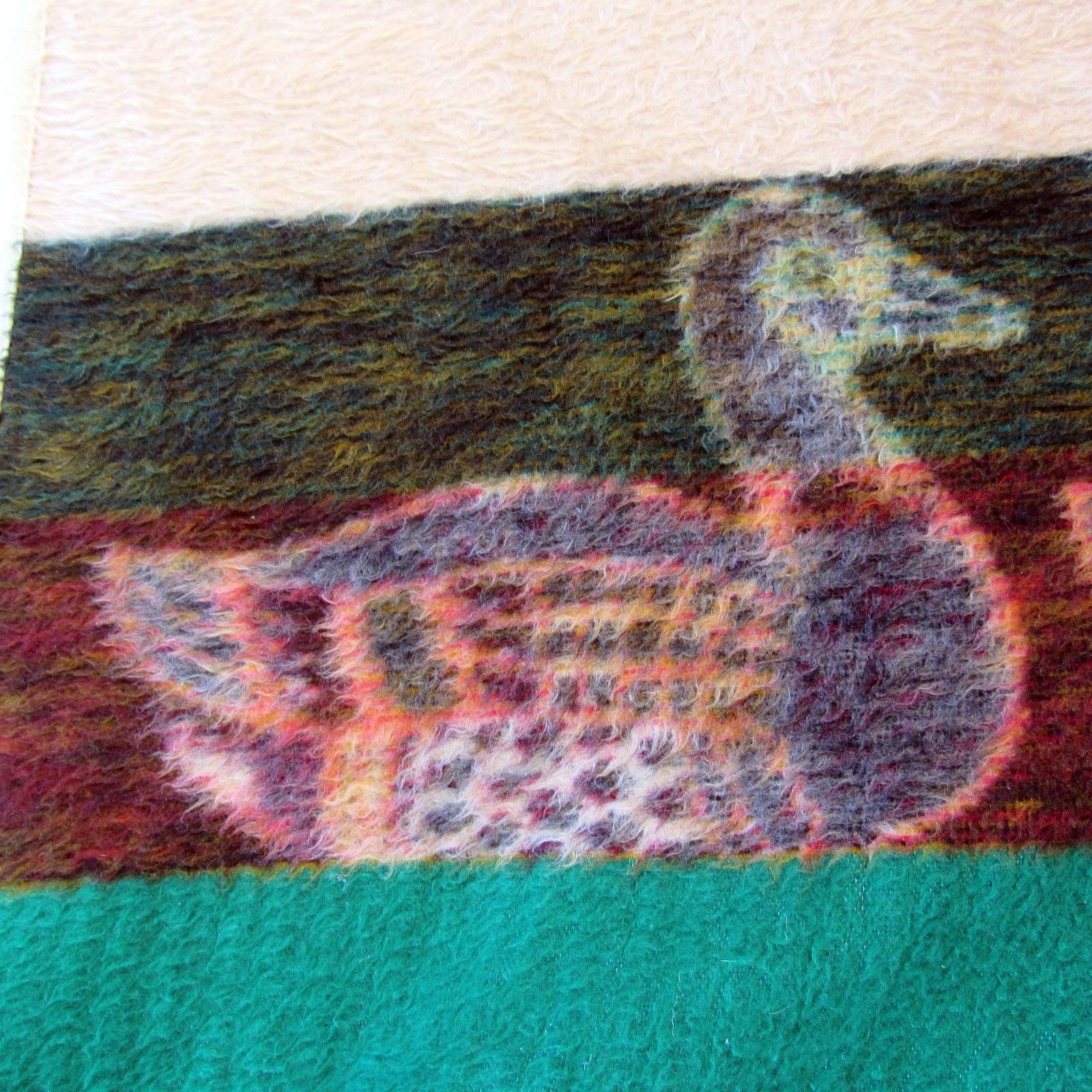 Vtg Biederlack Blanket Ducks Duck Reversible Made in the USA 60 x 80