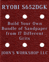 Build Your Own Bundle of RYOBI S652DGK 1/4 Sheet No-Slip Sandpaper - 17 ... - $0.99