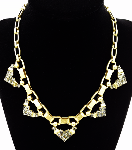 Stella Dot Necklace Grey Rhinestone 