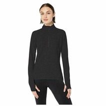 Core 10 Women&#39;s Long Sleeve 1/4 Zip, Pullover Shirt Black 3XL XXXL Refle... - $19.95