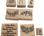 Stampin Up Rubber Stamp Set All Season Wreath Lives Entwine Kindness Twi... - $5.99