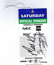 Justin Leonard Davis Love Tom Lehman +3 Signed 2002 NEC Invitational Ticket image 2