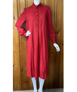vintage saks fifth avenue ma mere red dress black vertical stripes Size 12 - $19.35