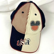 Disney Mickey Mouse Hat USA Red White Blue American Flag Cap - $7.76