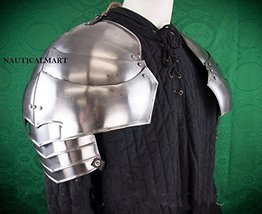 Steel Knight Pauldron Medieval Shoulder Armor LARP Pair Halloween Costume