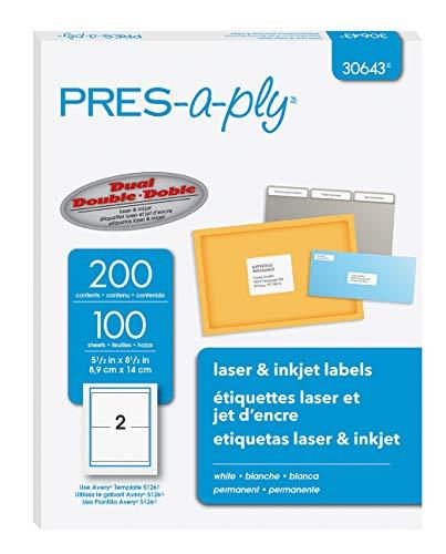 Pres a ply label template 30603