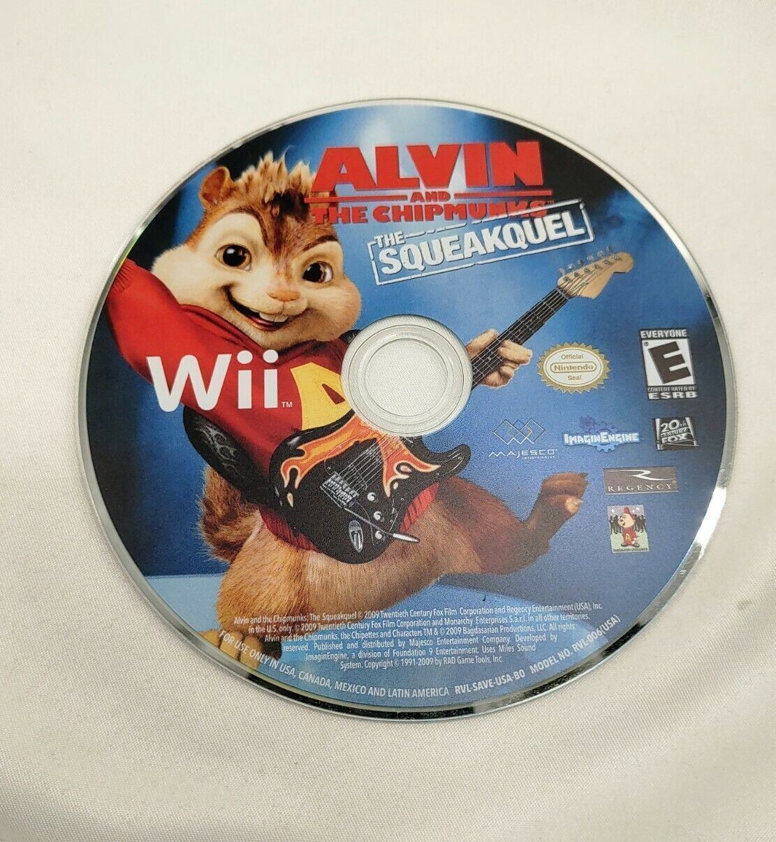 Alvin And The Chipmunks The Squeakquel Nintendo Wii 2009 Disc Only Video Games