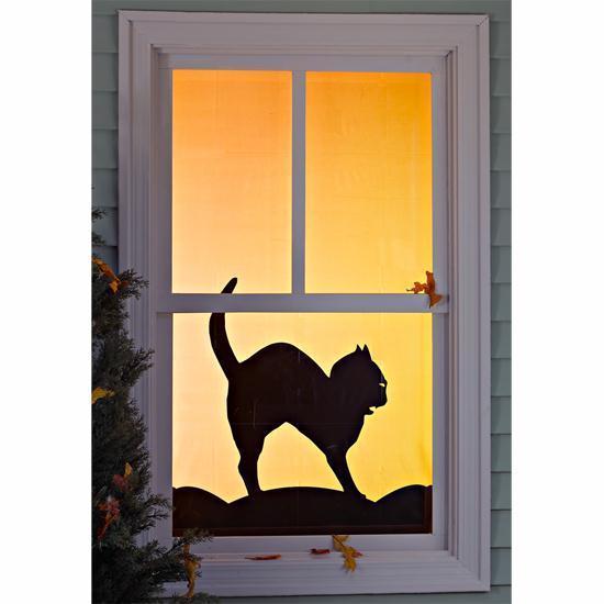 WOWindow Halloween Window Poster Black Cat - Home & Garden