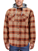Men's Heavyweight Cotton Flannel Warm Sherpa Lined Snap Button Plaid Jacket image 12