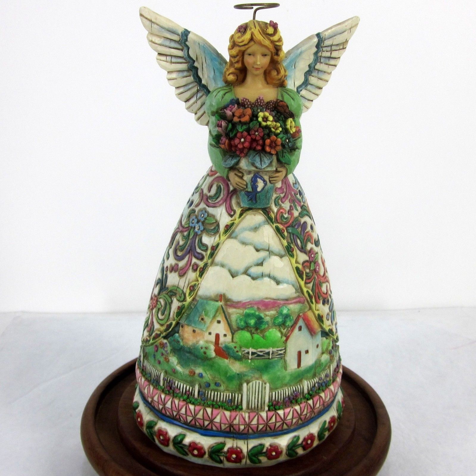 JIM SHORE "New Beginnings" HEARTWOOD CREEK ANGEL FIGURINE Enesco FLORAL