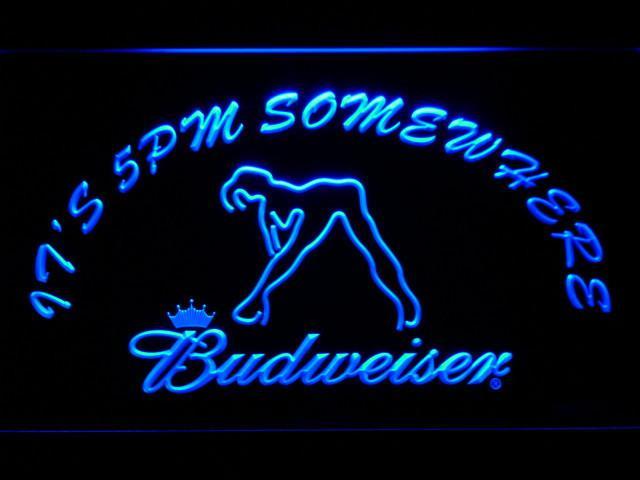Budweiser Woman's Silhouette It's 5pm Somewhere LED Neon Sign decor crafts