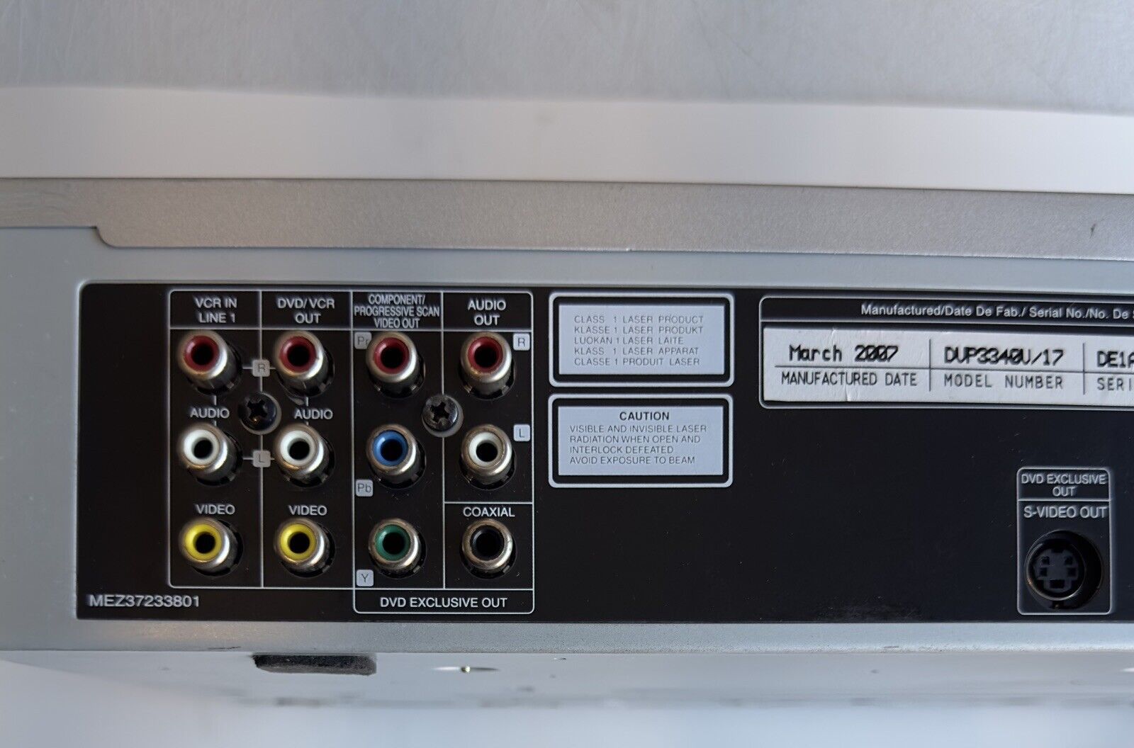 Philips DVP3340V DVD/VCR Combo VHS Tape Recorder Player No Remote