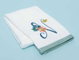 1 Monogram Printed Kitchen Towel (17"x28")100% Cotton, Flowers & Letter N,Finola - $7.91