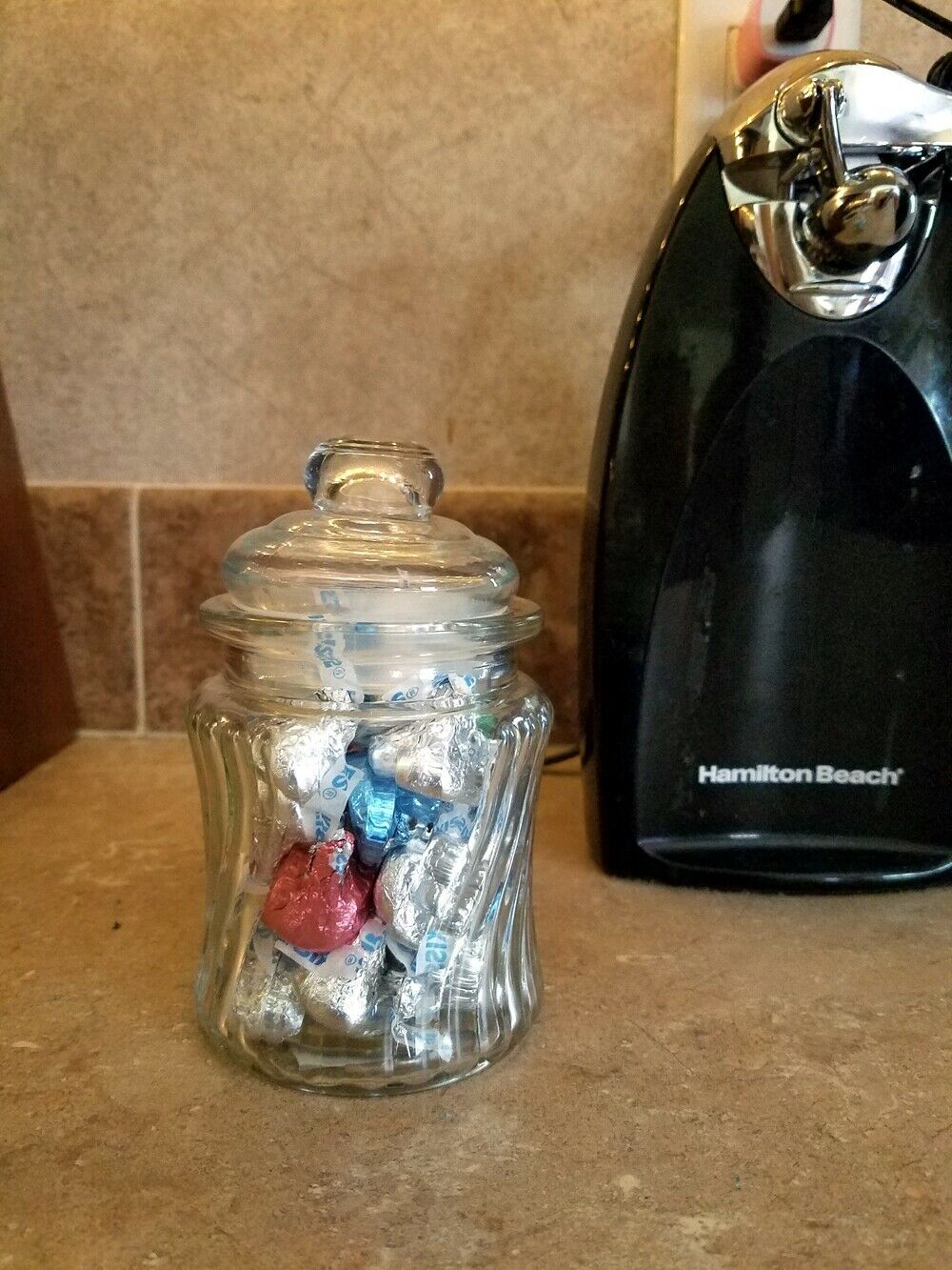 Candy Jar 8oz with Airtight Lid Glass Collectible Vintage Style