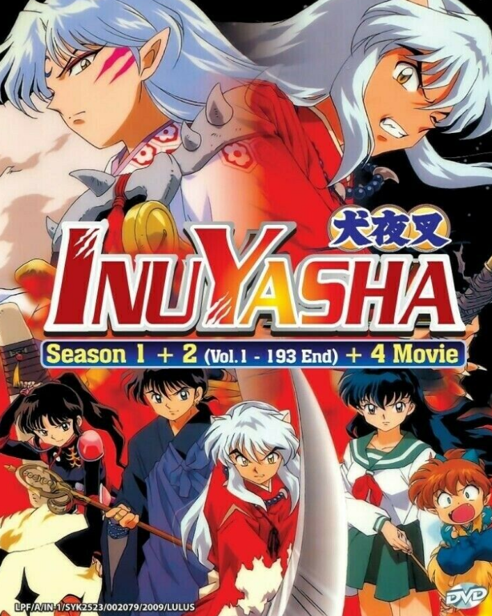 DVD Anime INUYASHA Complete Season 1+2 (1-193 End) +4 Movie English Subtitle DHL
