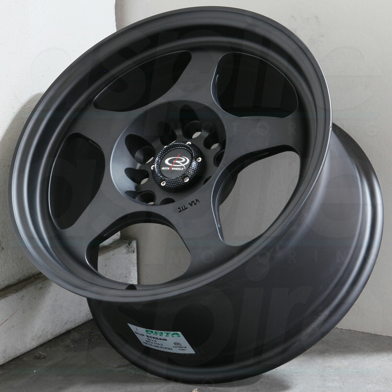 One 16x7 Rota Slipstream 5x114.3 45 Flat Black Wheels Rims Wheels