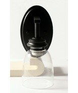 Jinzo Indoor Wall Sconce Single Farmhouse Decor Black With Seeded Glass - $18.69