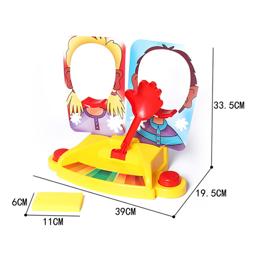 New Double Person Pie cake to Face Family Game Showdown Jokes Game  Plastic Action Games