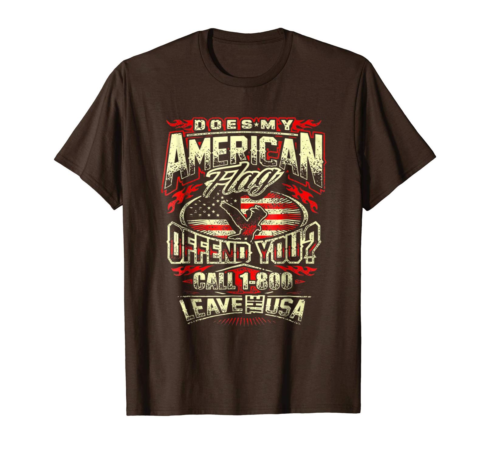 Funny Tee - Does My Flag Offend You? | American Flag T-Shirt Men - T-Shirts