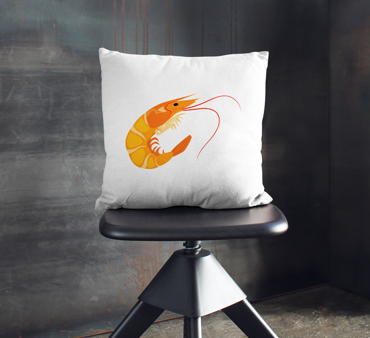 Throw Pillow Shrimp Marine Animals Sea Life Nautical Theme Decor Pillow 16x16 - Pillows