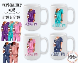 Personalized Nurse Coffee Mug, Mug For RN, Gift For Nurse Graduation, CN... - $18.00+