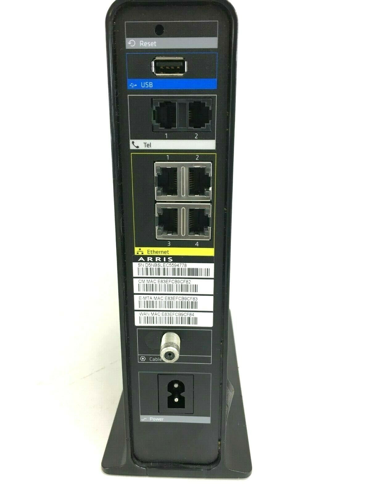 Xfinity modem router ARRIS Model TG862G/CT WiFi 802.11n XB2 DOCSIS