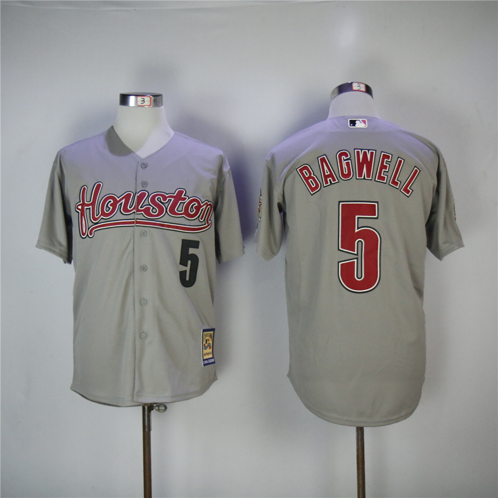 Men's Houston Astros Jeff Bagwell Gray Throwback Jerseys Other
