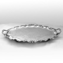 Baroque Waiter Footed Tray Wallace Silverplate 1200F - $316.78