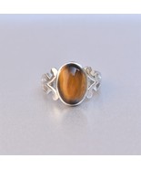 Natural Tigereye Ring / Tigereye Ring Sterling Silver / Statement Ring/ ... - $40.00