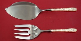 Repousse By Kirk Sterling Silver Salmon Serving Set Fish Custom - $167.31