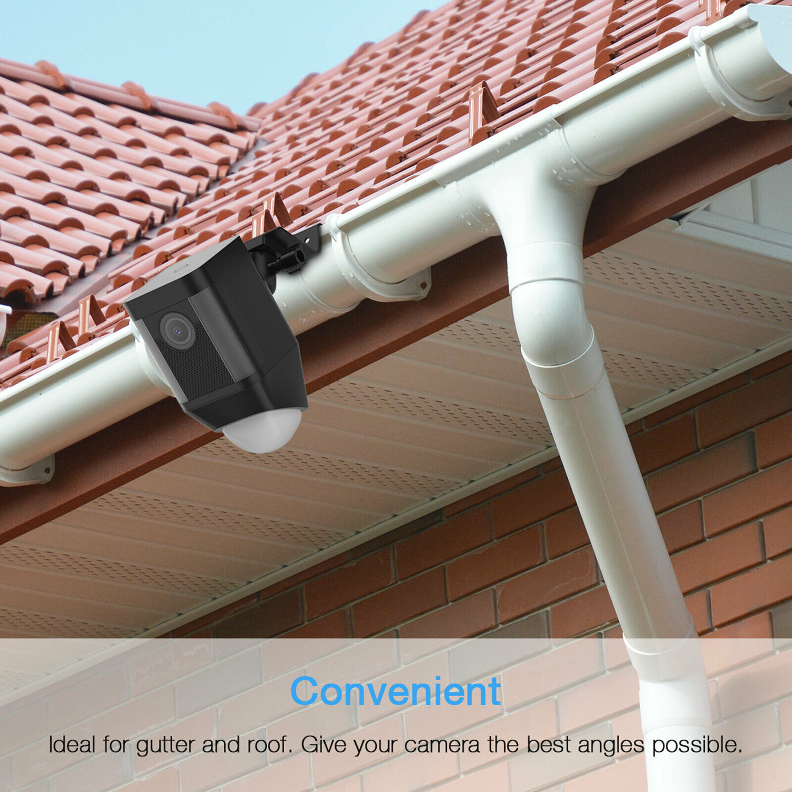 US Weatherproof Home Security Gutter Camera Mount For Ring Spotlight